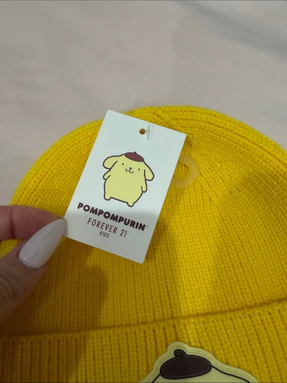 Forever 21 Kids Yellow Pompompurin Knit Beanie